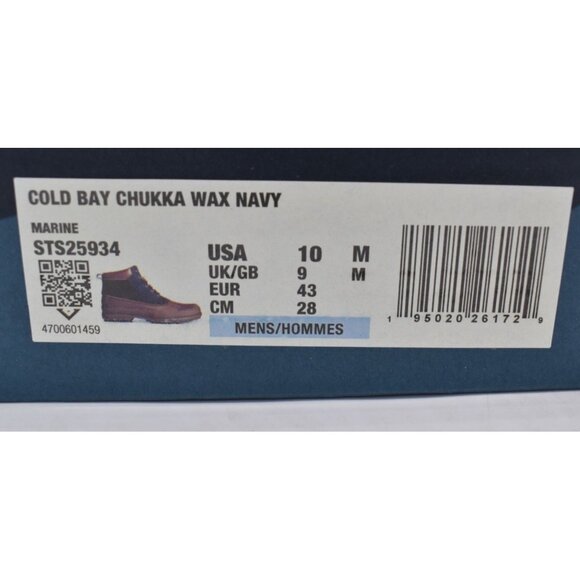 Sperry Mens Size 10 Saltwater Brown Navy Water-Resistant Wax Chukka Duck Boots - Picture 10 of 10